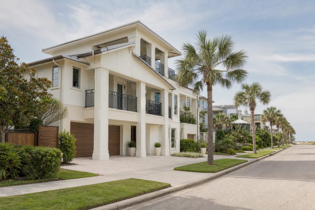 Jacksonville Beach neighborhood with well-kept homes and quiet residential streets, an established residential neighborhood